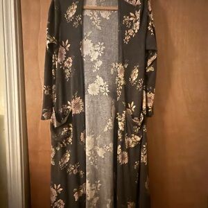 Floral Long Cardigan